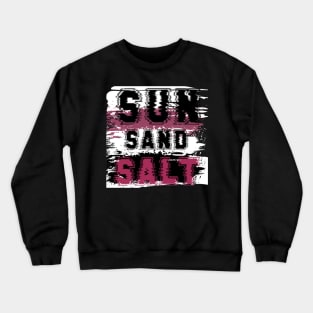 Sun Sand Salt Hello Summer Vintage Funny Surfer Riding Surf Surfing Lover Gifts Crewneck Sweatshirt